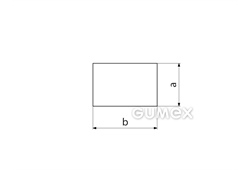 Rechteckiges Silikonprofil, 3x10mm, 60°ShA, ISO 3302-1 E2, -60°C/+230°C, weiß, 